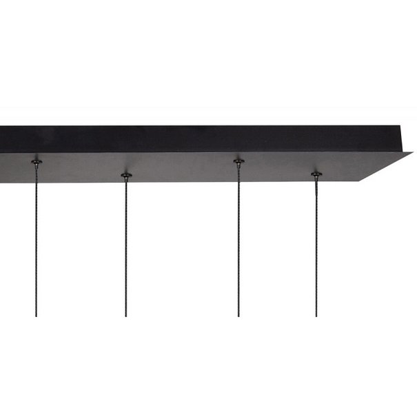 Highlight Moderne hanglamp Clear Egg 8 lichts zwart wit