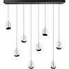 Highlight Moderne hanglamp Clear Egg 8 lichts zwart wit