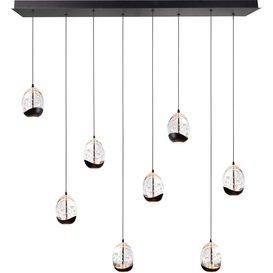Hanglamp Clear Egg 8-lichts zwart
