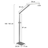 Steinhauer Modern vloerlamp Serenade LED 1-lichts staal