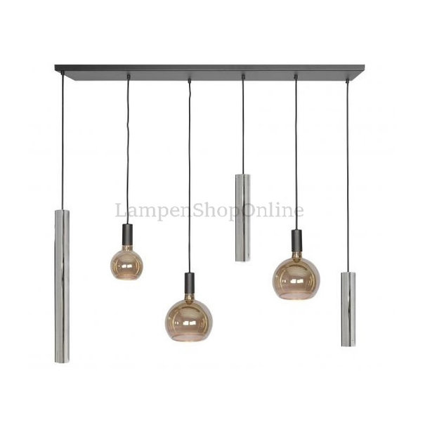 Ztahl Moderne - Hanglamp - Vernikkeld - 120 cm - 6 lichts - Riva