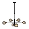 Steinhauer Moderne hanglamp Constellation 6-lichts zwart