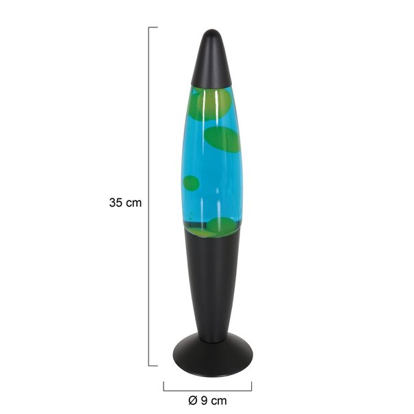 Mexlite Modern Lavalamp Volcan Yellow 1-lichts zwart
