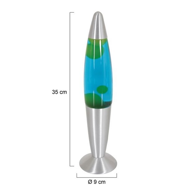 Mexlite Modern - Lavalamp - 1 lichts - Staal - Volcan Yellow