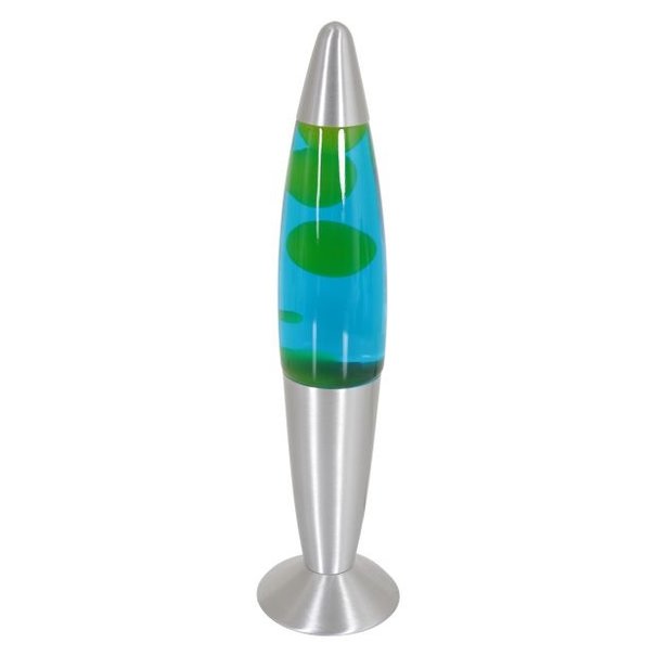 Mexlite Modern Lavalamp Volcan Yellow 1-lichts staal