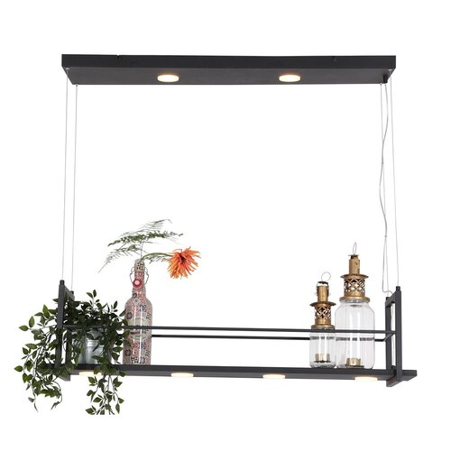 Industrieel Moderne hanglamp Tør 6-lichts zwart