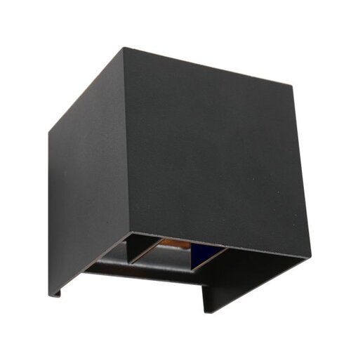 Modern wandlamp Muro 2-lichts vierkant zwart