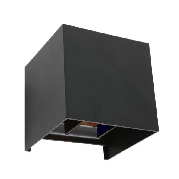 Steinhauer Modern wandlamp Muro 2-lichts vierkant zwart