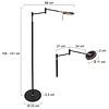 Steinhauer Modern vloerlamp Turound 1-lichts zwart met smoke glas