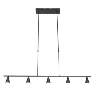 Hanglamp Vortex 5-lichts zwart