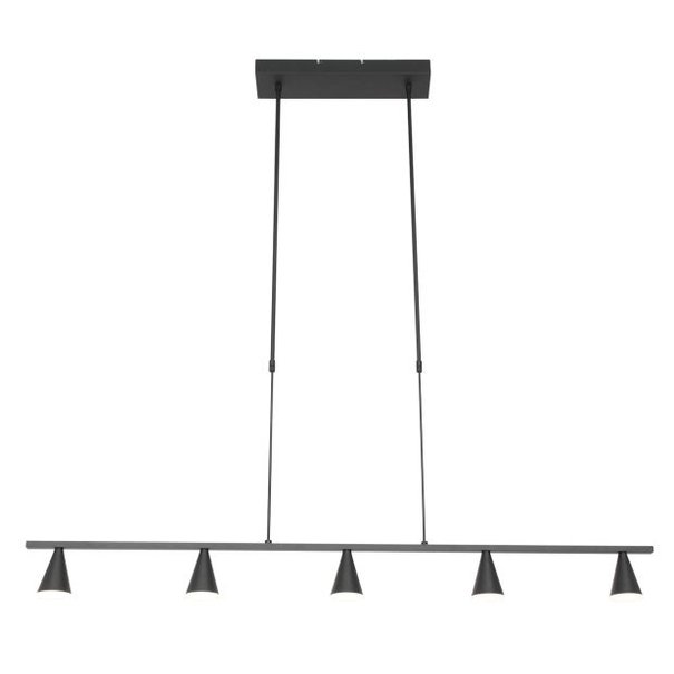 Steinhauer Moderne hanglamp Vortex 5-lichts zwart