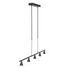 Steinhauer Moderne hanglamp Vortex 5-lichts zwart