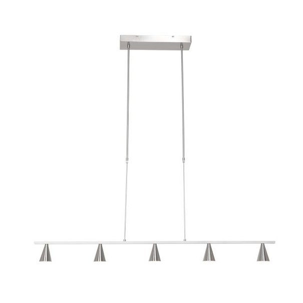 Steinhauer Moderne hanglamp Vortex 5-lichts staal