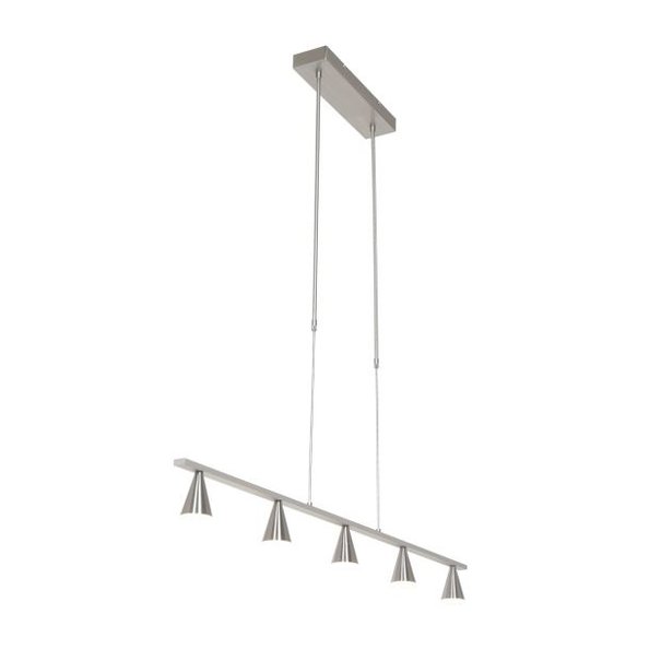 Steinhauer Moderne hanglamp Vortex 5-lichts staal