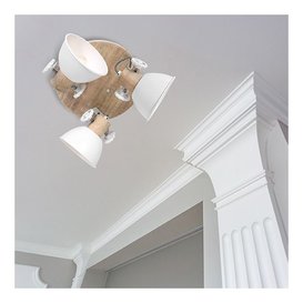 Opbouwspot Gearwood 3-lichts wit