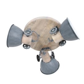 Opbouwspots Gearwood 3-lichts grijs