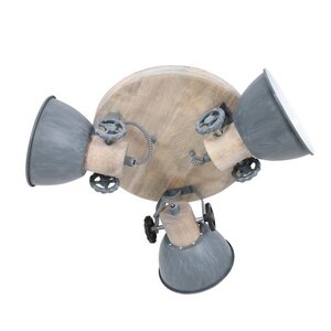 Mexlite Landelijke opbouwspots Gearwood 3-lichts grijs