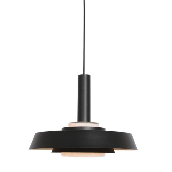 Anne Lighting Retro hanglamp Flinter 1-lichts zwart goud