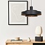 Anne Lighting Moderne - Hanglamp - 1 Lichts - Zwart - Goud - Dubbel - Flinter