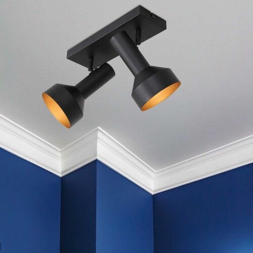 Moderne opbouwspot Bundle 2-lichts zwart goud