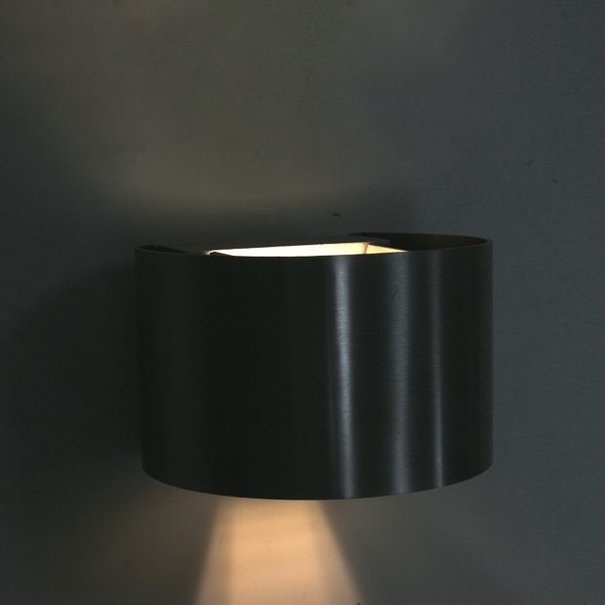 Steinhauer Moderne wandlamp Muro 1-lichts 13 cm zwart