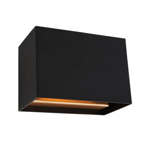 Moderne wandlamp Muro 1-lichts Rechthoek zwart
