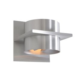Wandlamp Muro 1-lichts staal rond