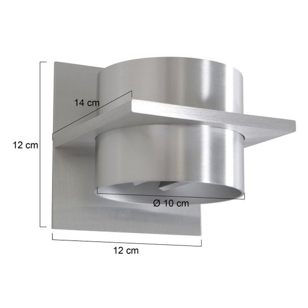 Steinhauer Moderne wandlamp Muro 1-lichts rond staal