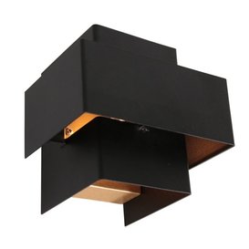 Wandlamp Muro 1-lichts zwart 13,5 cm