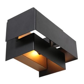 Wandlamp Muro 2-lichts zwart goud