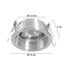 Steinhauer Modern Inbouwspot Pélite 1-lichts 10 cm staal