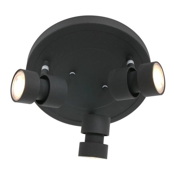 Steinhauer Moderne plafondlamp Natasja 3-lichts zwart
