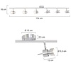 Steinhauer Moderne opbouwspot Natasja 6-lichts Aluminium