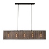 Freelight Industrieel hanglamp Avola 5-lichts zwart goud
