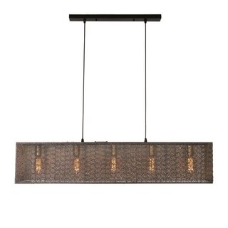 Hanglamp Avola 5-lichts zwart goud