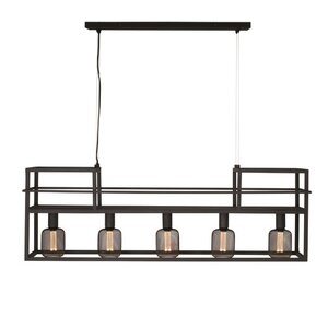 Freelight Industriële hanglamp Culinara 5-lichts zwart