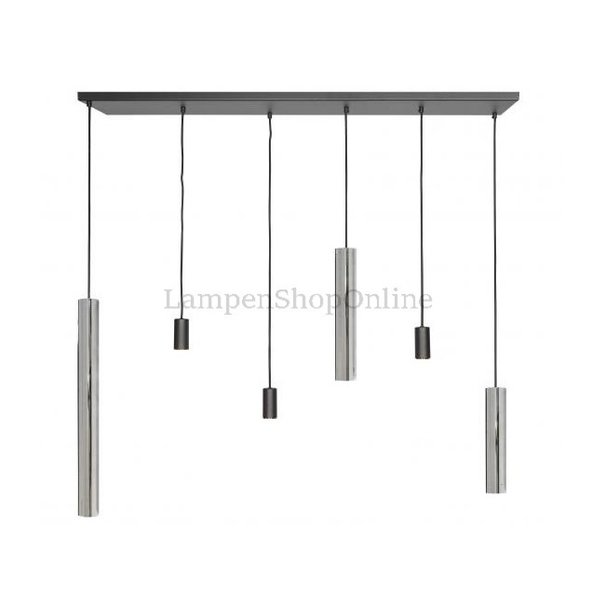 Ztahl Moderne - Hanglamp - Vernikkeld - 120 cm - 6 lichts - Riva