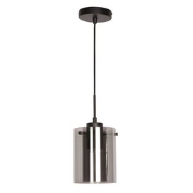 Hanglamp Interno 1-lichts zwart smoke glas