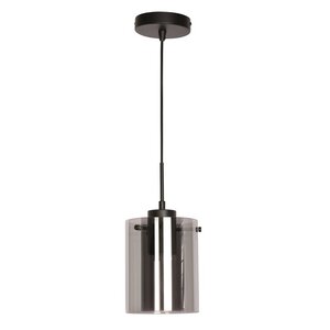 Freelight Moderne hanglamp Interno 1-lichts zwart met smoke glas