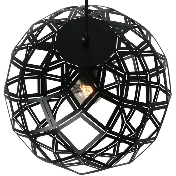 Freelight Moderne hanglamp Emma 1-lichts Ø30 cm zwart