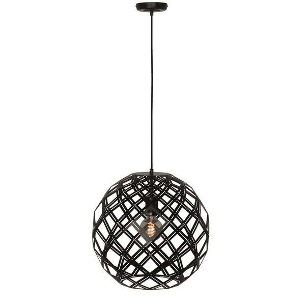 Freelight Moderne hanglamp Emma 1-lichts Ø30 cm zwart