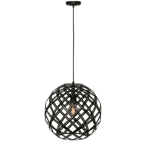 Moderne hanglamp Emma 1-lichts Ø40 cm zwart