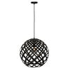Freelight Moderne hanglamp Emma 1-lichts Ø50 cm zwart