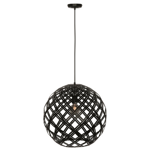 Moderne hanglamp Emma 1-lichts Ø50 cm zwart