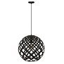 Moderne - Hanglamp - 1 Lichts - 50 cm - Zwart - Emma