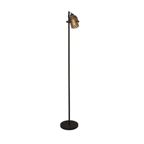 Industrieel vloerlamp Aureo zwart goud