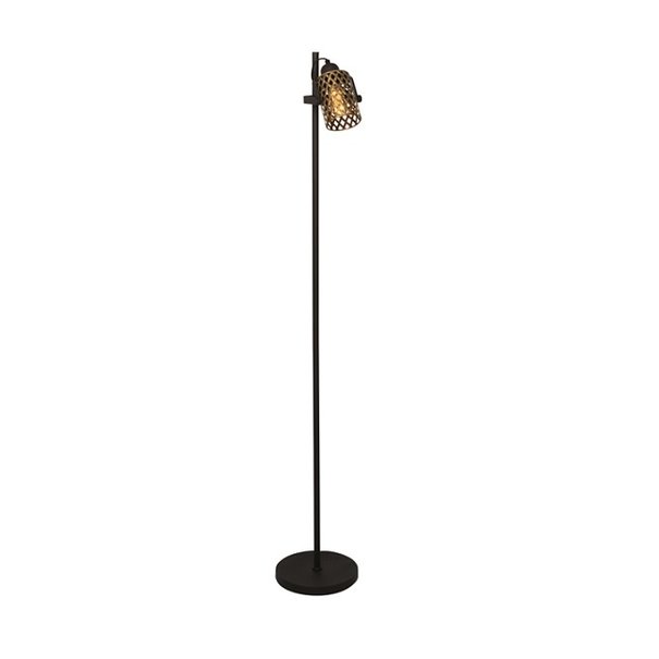 Freelight Industrieel vloerlamp Aureo zwart goud