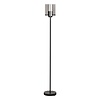 Freelight Moderne vloerlamp Interno 1-lichts zwart met smoke glas
