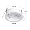 Steinhauer Modern Inbouwspot Pélite 1-lichts 10 cm wit