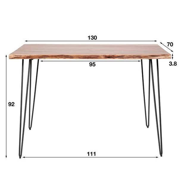 BelaLuz Landelijke Bartafel Brando 130 cm acaciahout